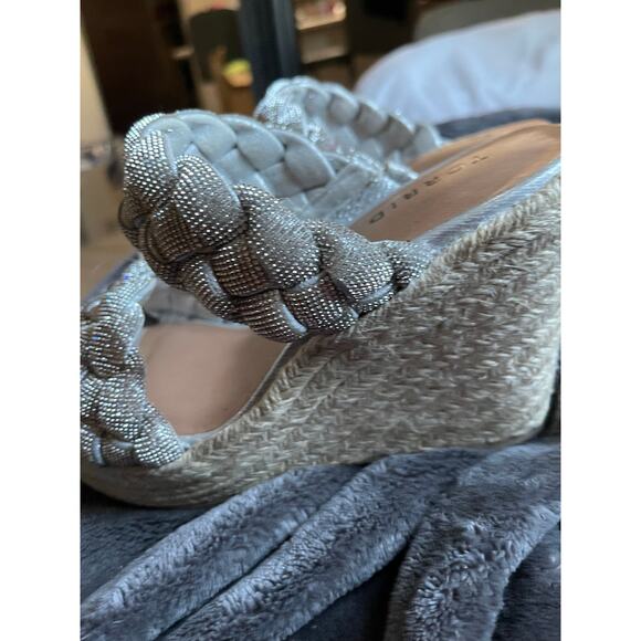 Torrid Rhinestone Braided Espadrille Platform Wedge NWT 8WW - Picture 7 of 10